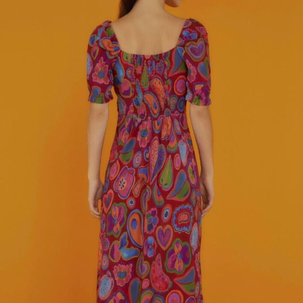 FARM RIO Red Lisa midi dress